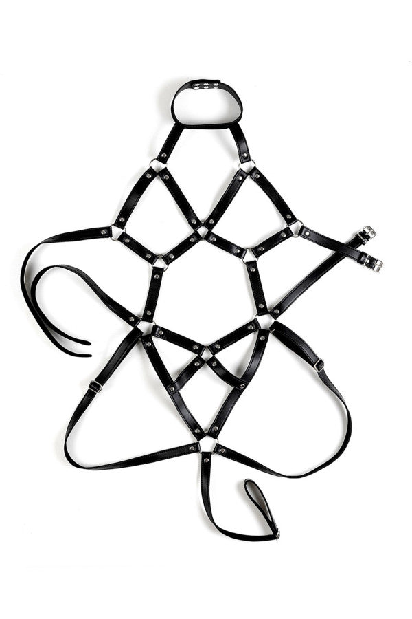 Harnais de bondage pour femme en cuir vegan