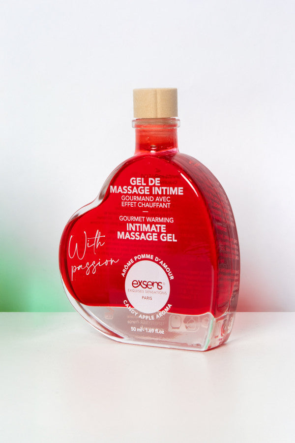 Gel de massage comestible chauffant pomme d'amour