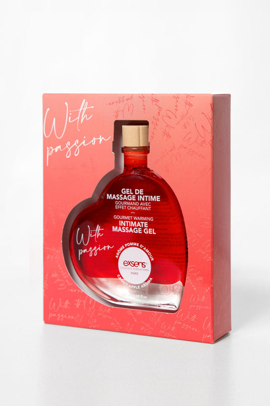 Gel de massage comestible chauffant pomme d'amour