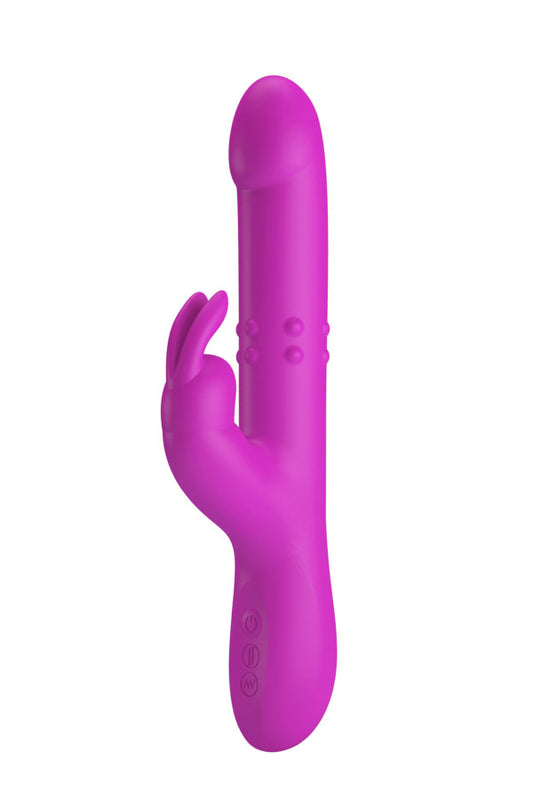 Vibromasseur rabbit va-et-vient et billes rotatives