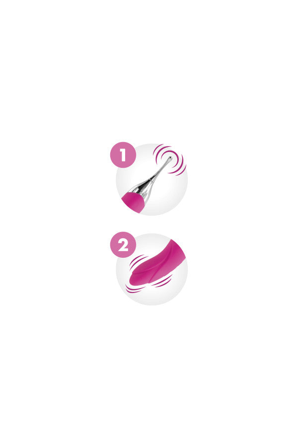 Vibromasseur et Stimulateur de clitoris 2 en 1 rose
