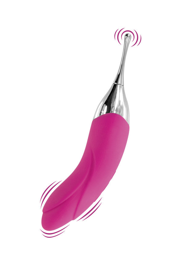 Vibromasseur et Stimulateur de clitoris 2 en 1 rose